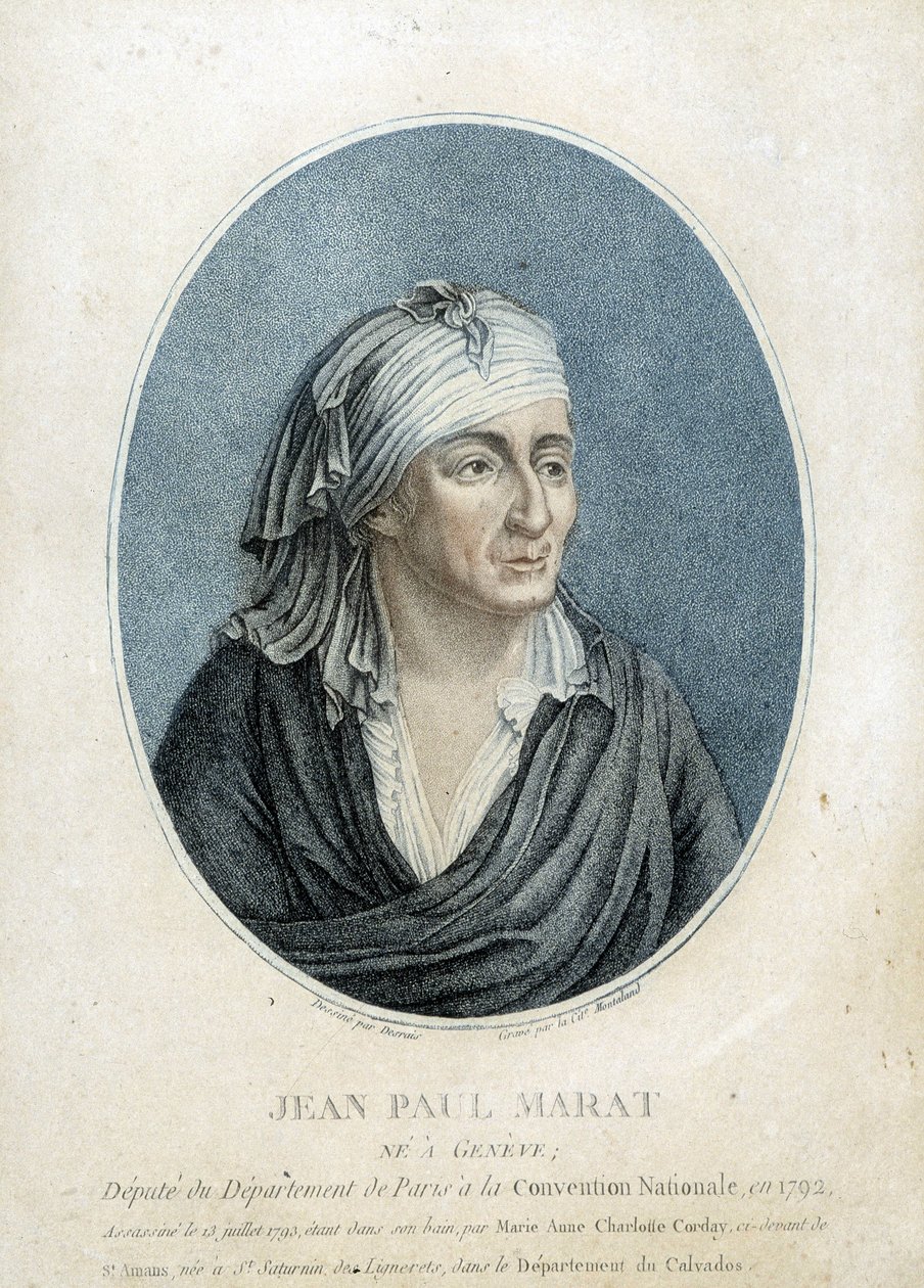 Jean Paul Marat'nın (1743-1793) portresi, Fransız doktor, yayıncı ve politikacı by French School