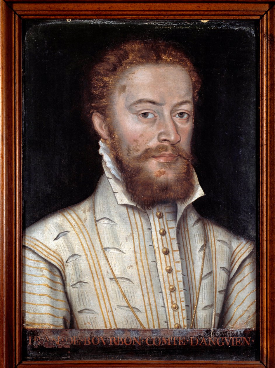 Jean de Bourbon Vendome, Soissons ve Enghien Kontu (1528-1557) portresi. Anonim Fransız resmi by French School