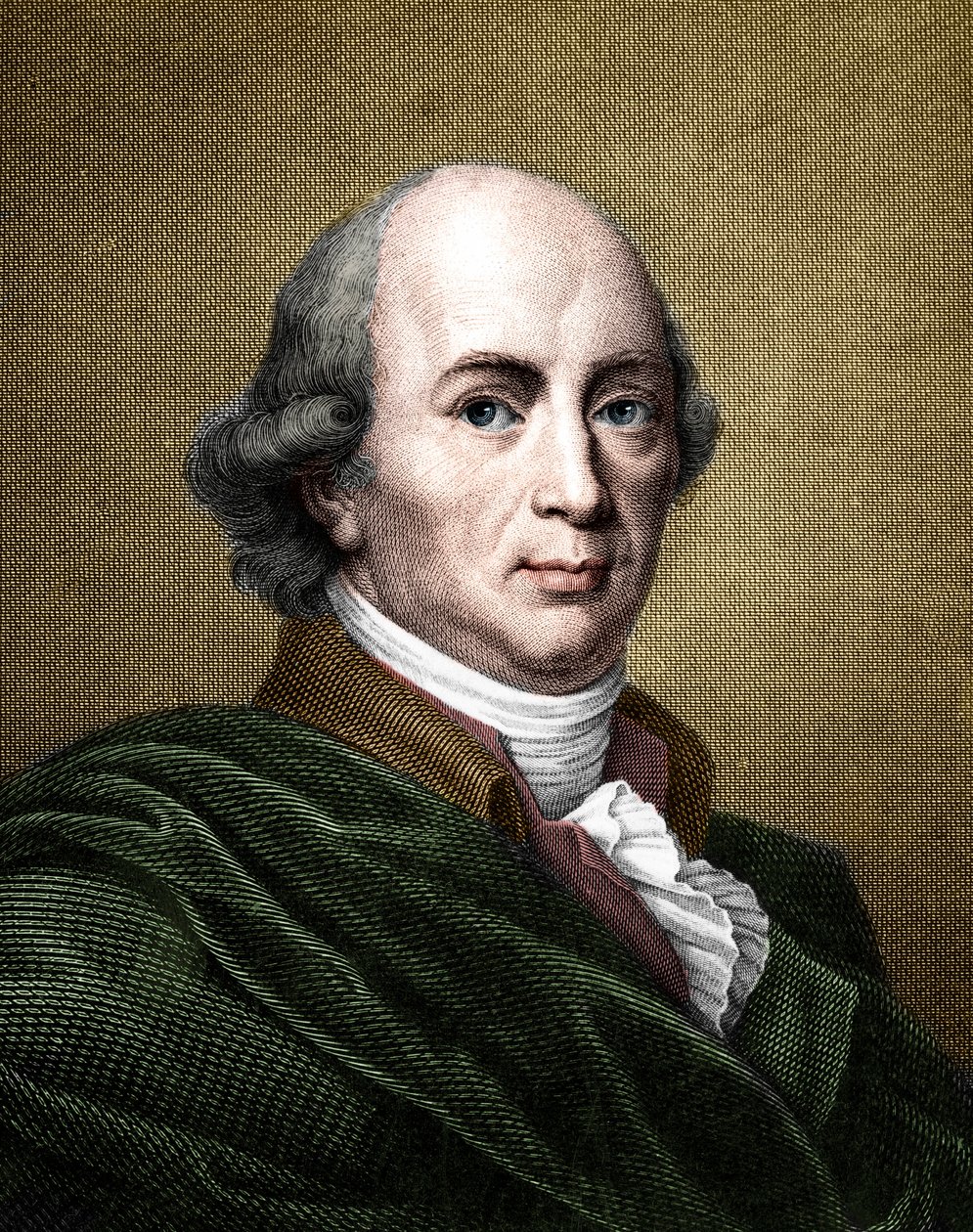 Johann Gottfried Herder (1744-1803) Alman filozof ve yazar portresi. (daha sonra renklendirme) by French School