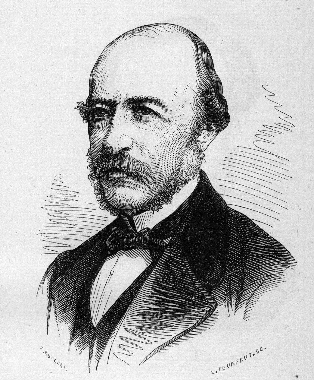 Joseph Autran (1813-1877), Fransız şair portresi. Gravür, 17 Mart 1877 tarihli “Le Monde Illustré” n°1040. by French School