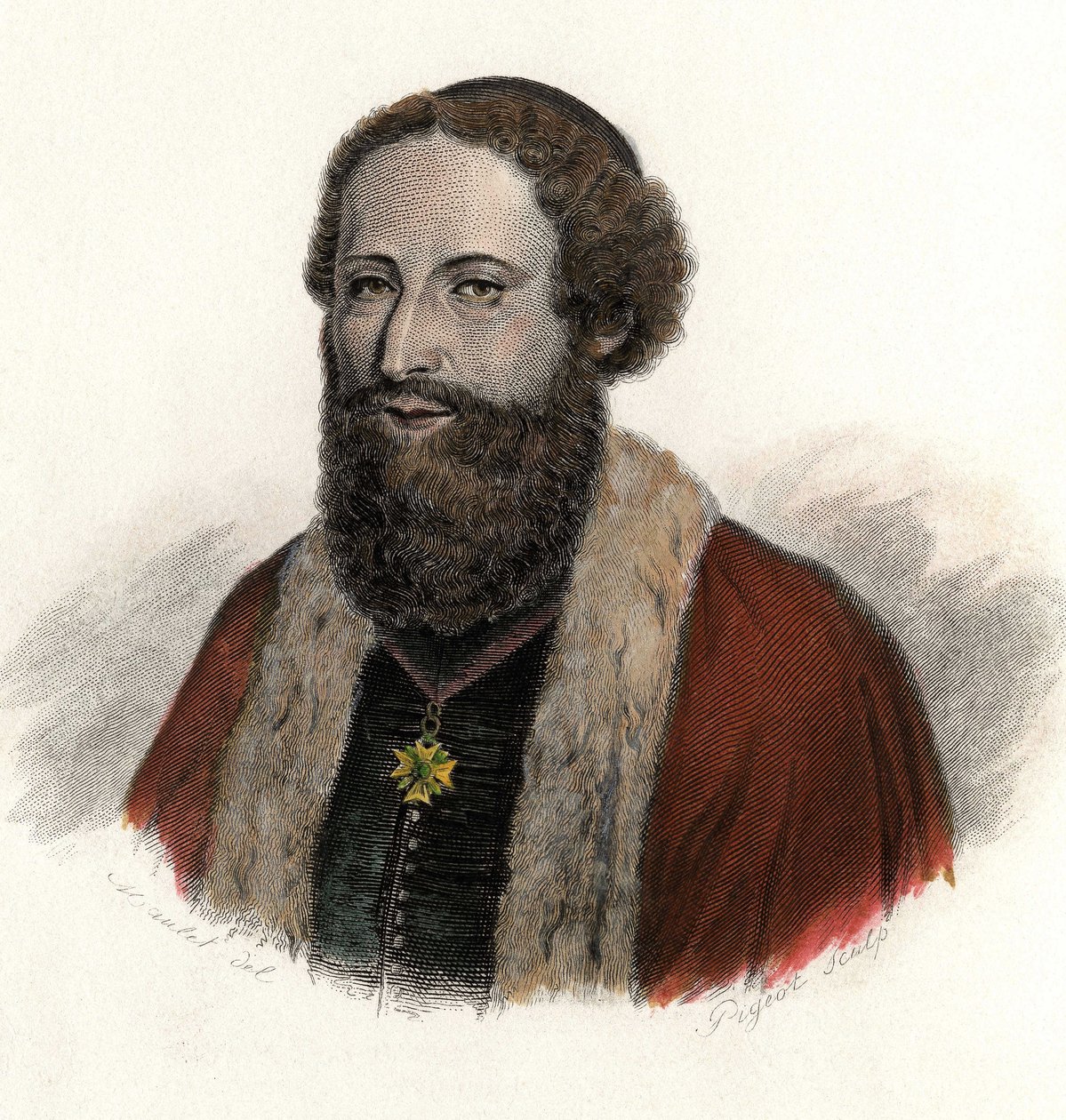 Joseph Pitton de Tournefort (1656-1708), Fransız gezgin ve botanikçi portresi. “” Faydalı Adamların Portreleri”nde” by French School