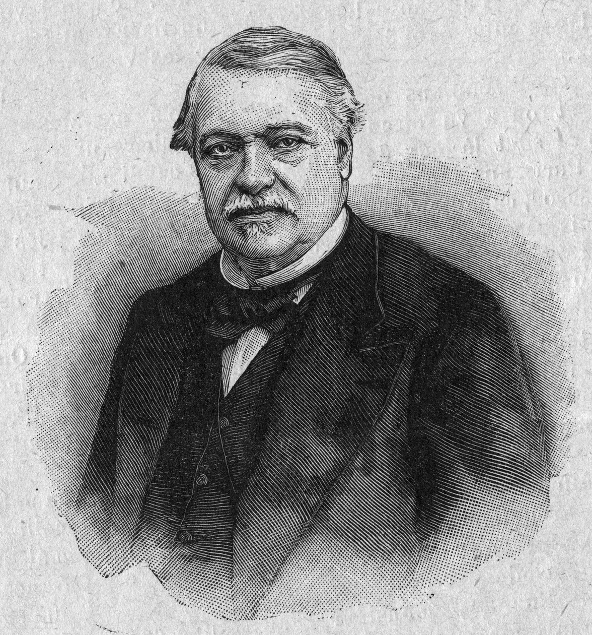 Leon Say (1826-1896), Fransız ekonomist ve politikacı portresi. 30 Nisan tarihli “La gazette du dimanche” de gravür by French School