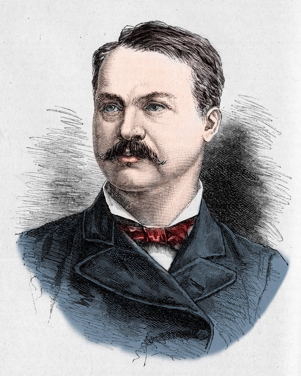 Louis Honore (Louis Honore) Frechette (1839-1908), Kanadalı şair ve oyun yazarı portresi. Charles Georges tarafından 9 Eylül 1882 tarihli “Le Monde Illustré” n°1328