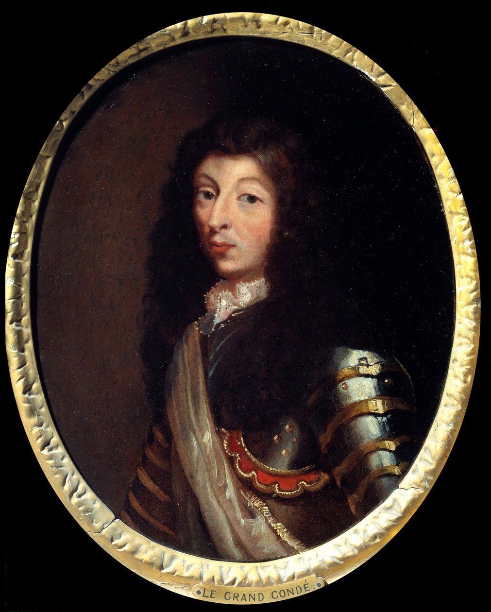 Louis II'nin Bourbon Prensi (Bourbon-Conde) portresi, Grand Conde (1621-1686) 17. yüzyıl Fransız Okulu'nun resmi. Paris, Musee de l'Armee by French School