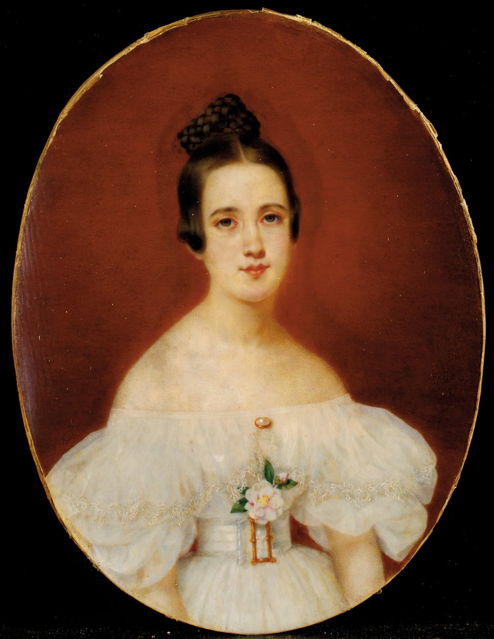Edgar Degas'ın annesi Marie-Célestine De Gas'ın portresi, 1832-34 dolayları by French School