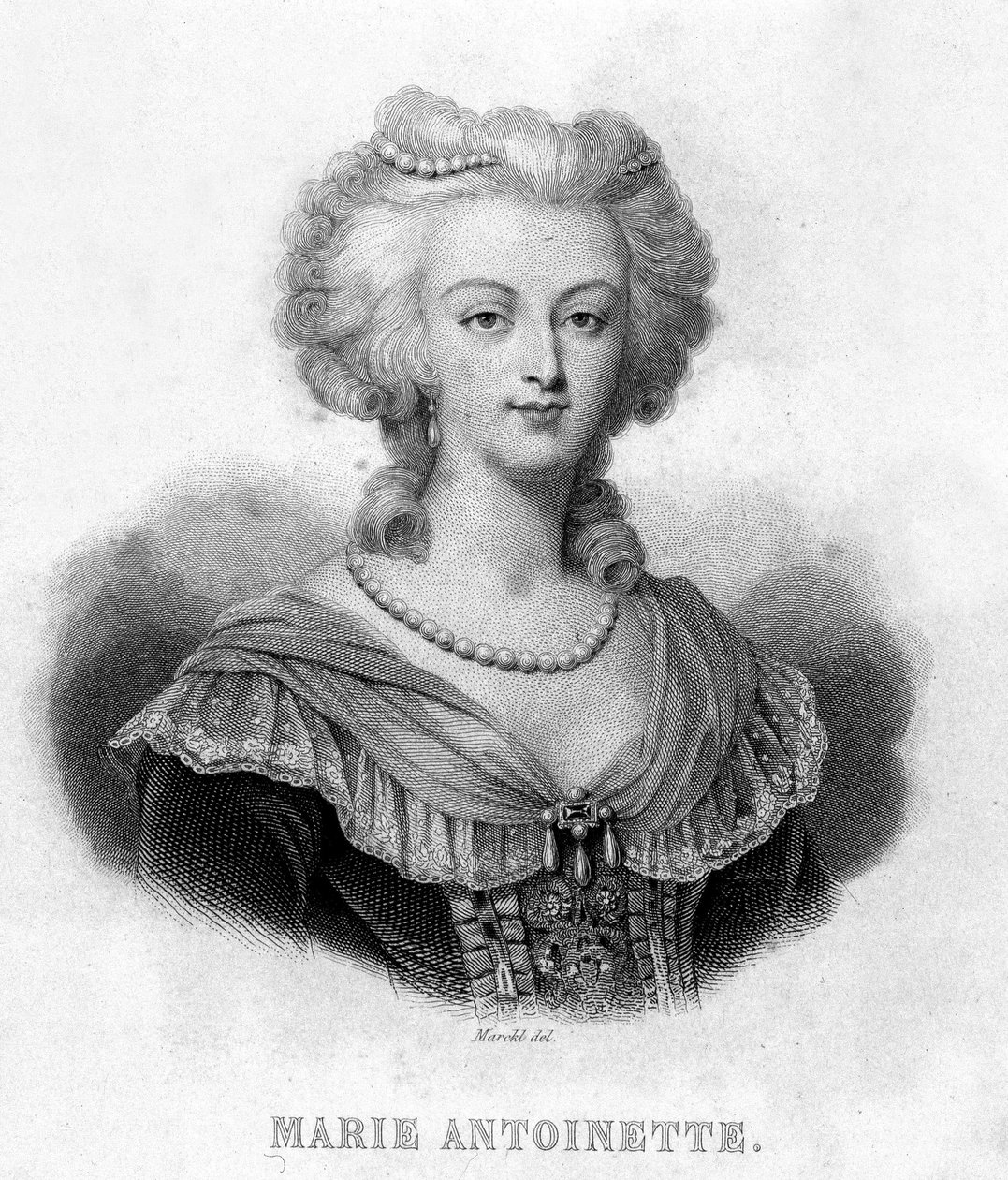 Marie Antoinette'in Portresi (1755 - 1793) - Thiers'in “Fransız Devrimi”nde. 19. yüzyıl by French School