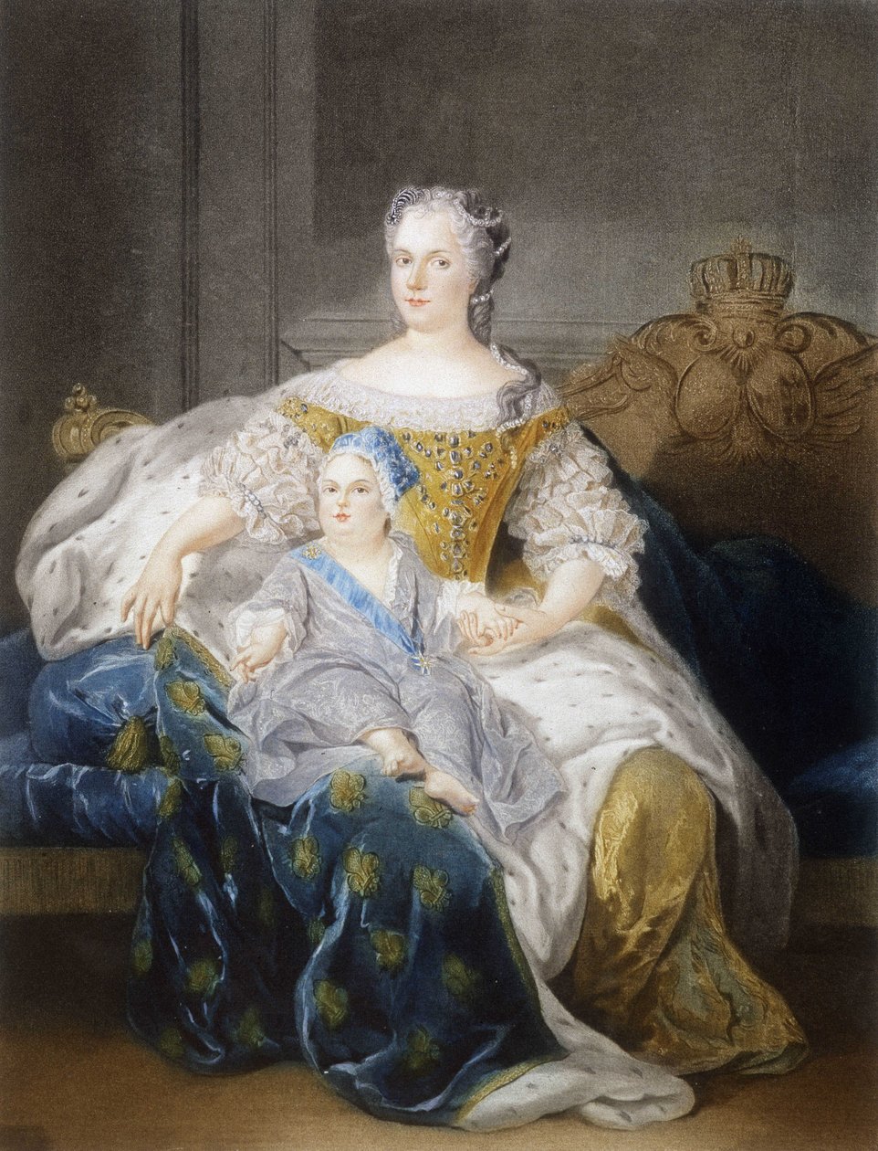 Mary Leszczynska ve Yunus'un Portresi by French School