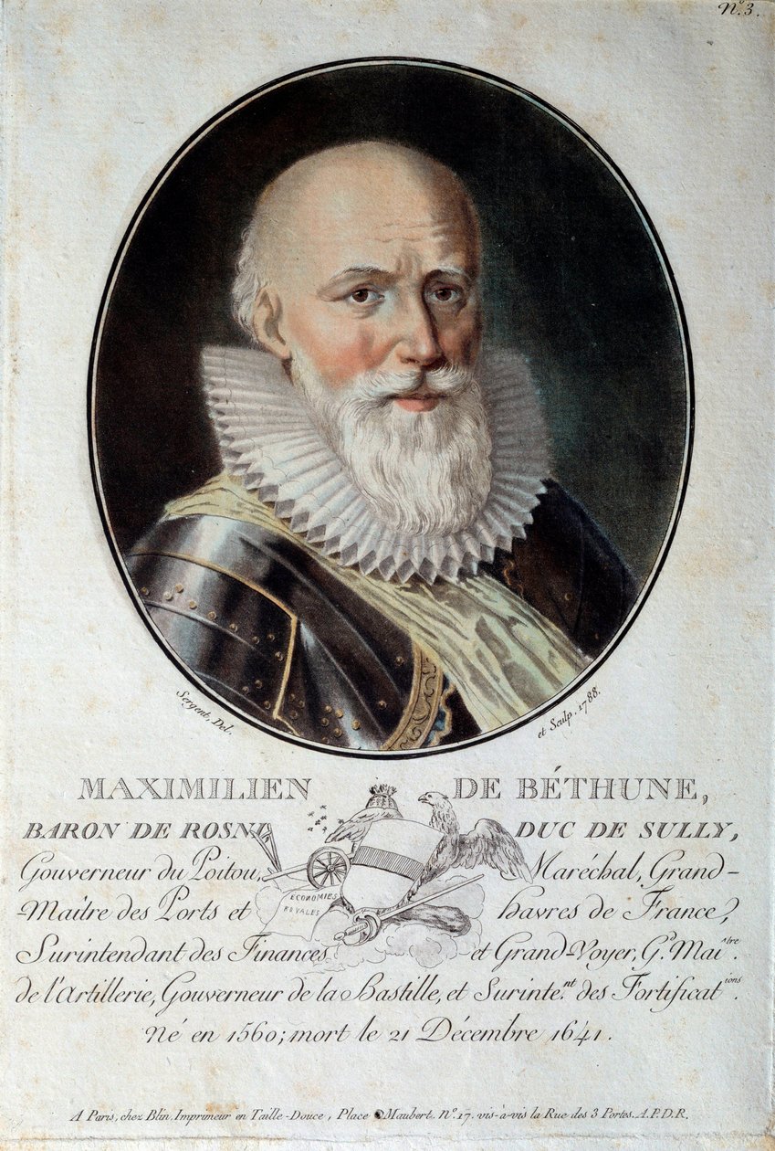 Maximilian de Bethune, Sully Dükü (1560-1641) portresi. by French School