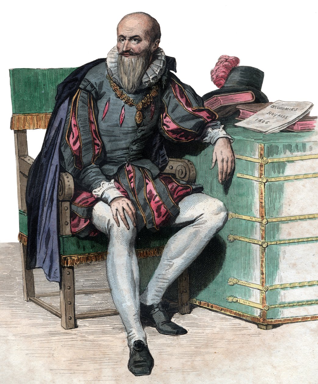 Maximilien de Bethune, Sully Dükü (1559-1641), Fransız askeri ve bakanının portresi. by French School