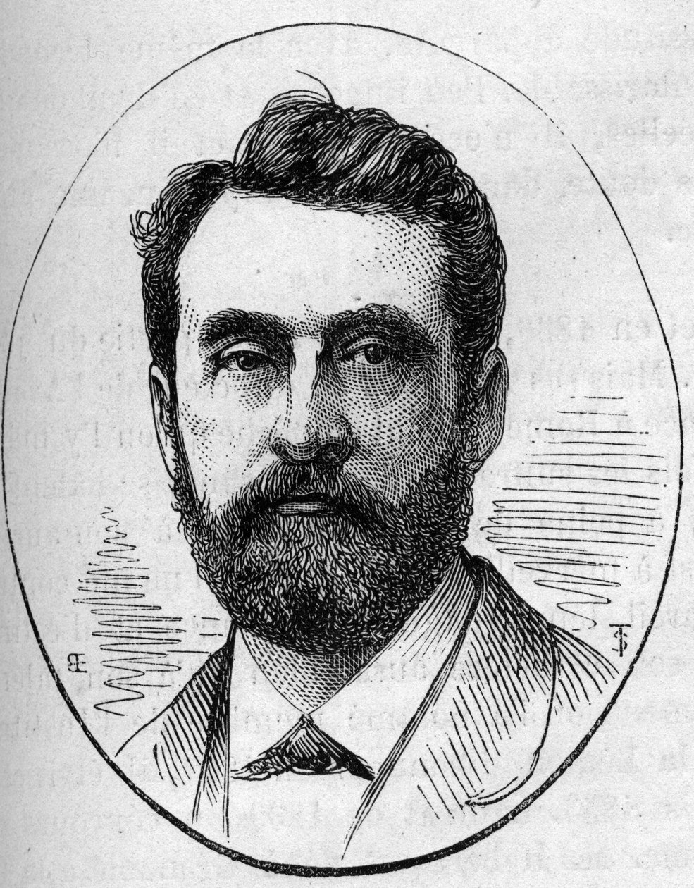 Paul Dubois (1829-1905), Fransız heykeltıraş portresi. 2 Mayıs 1874 tarihli “Le Monde Illustré” n°890