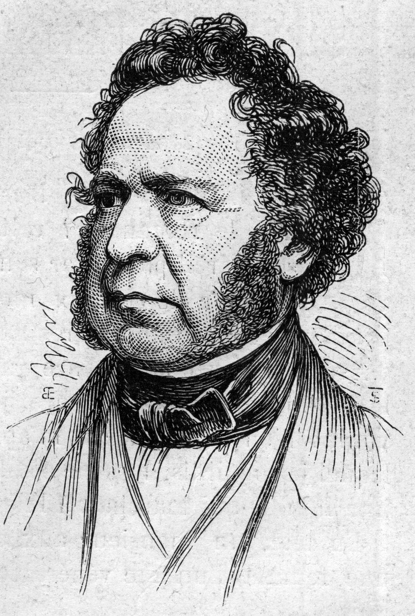 Paul Duke of Noailles (1802-1885), Fransız tarihçi ve akademisyen portresi. 14 Mart 1874 tarihli “Le Monde Illustré” n°883