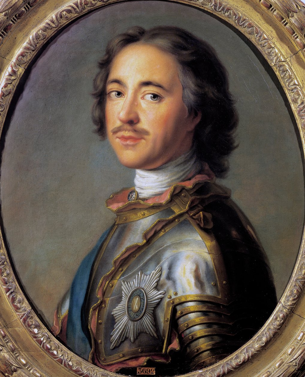 Büyük Peter olarak bilinen I. Peter'in portresi (Moskova by French School