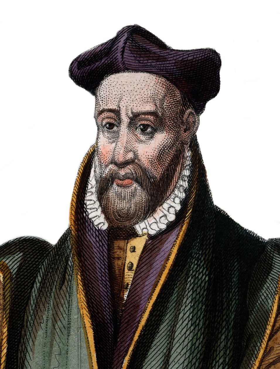Philibert Delorme (De Lorme) (De lOrme) (1510-1570), Fransız mimarın portresi. by French School