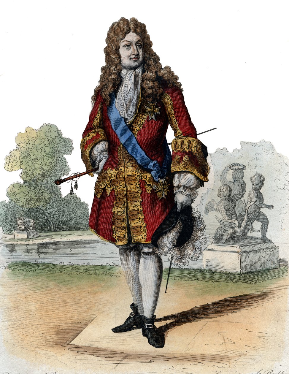 Philippe II, Orleans Dükü (1674-1723) portresi. by French School