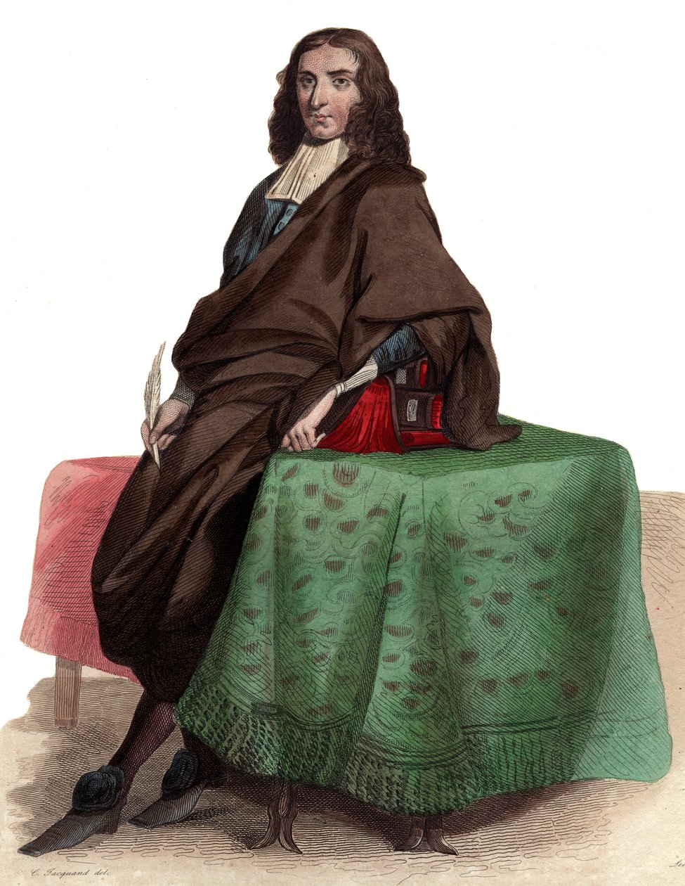 Pierre Bayle (1647-1706), Fransız filozof ve yazar portresi. by French School