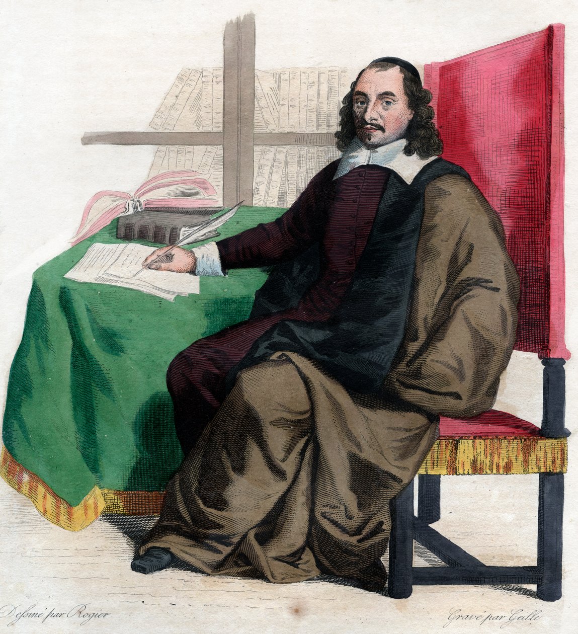 Pierre Corneille (1606-1684), Fransız oyun yazarı portresi. by French School