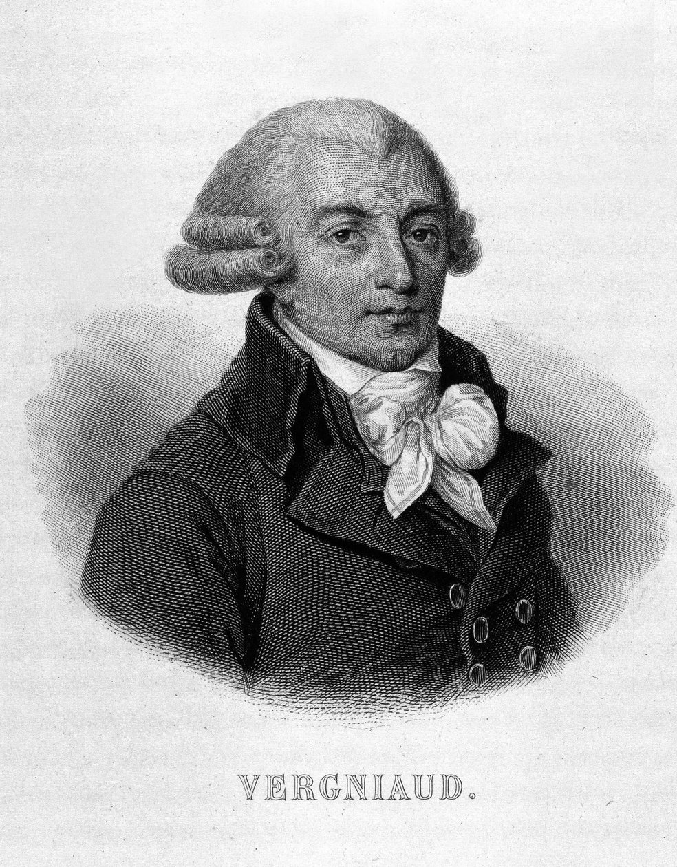Pierre Victuren Vergniaud (1753-1793), Fransız politikacı portresi. - Thiers tarafından "" Revolution francaise"de by French School
