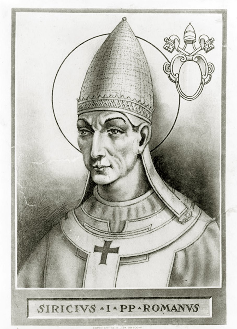 Papa Siricius'un Portresi, c.1835 (lito) by French School