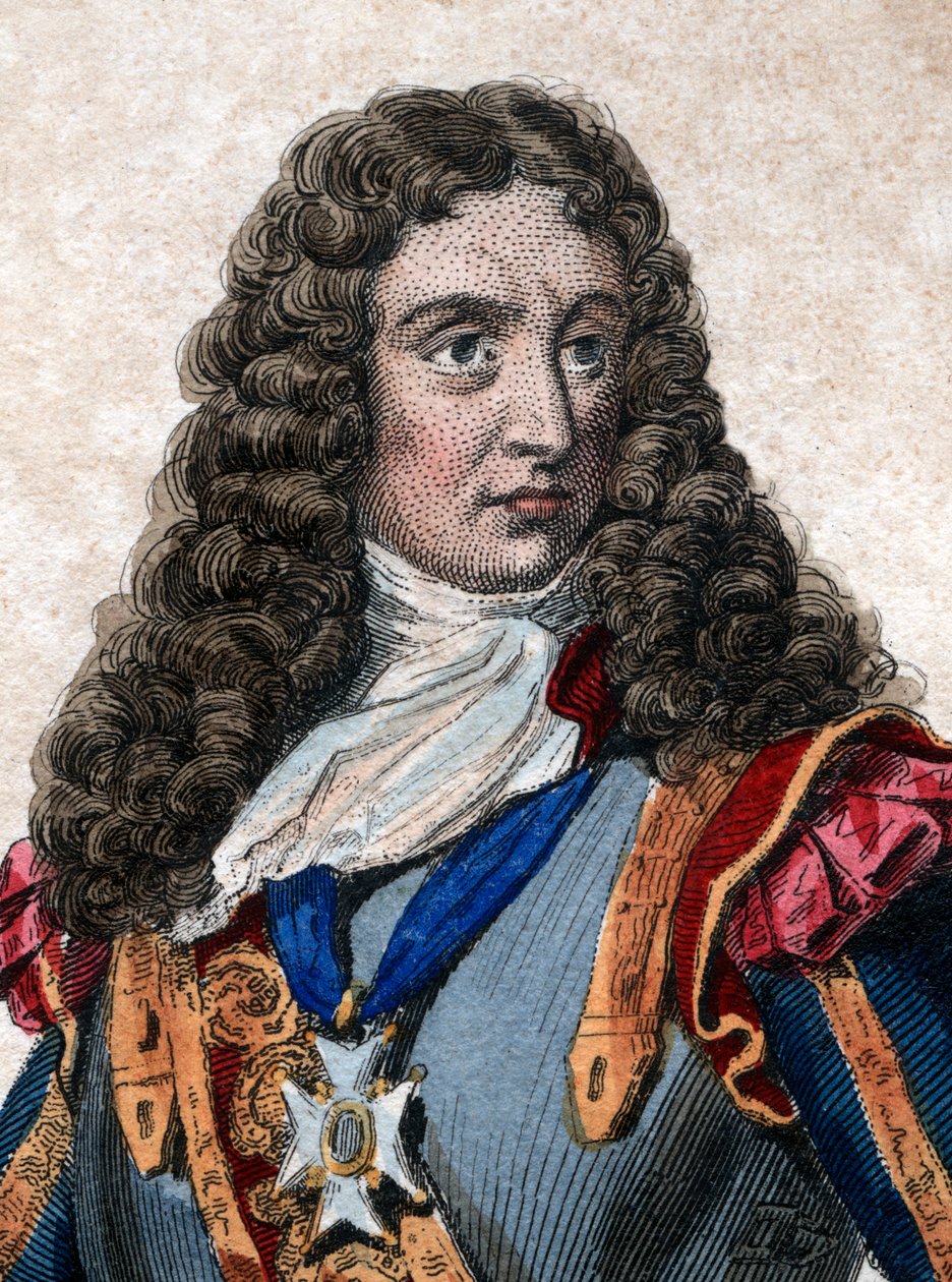 Rene Duguay Trouin'in portresi (Rene Trouin du Gue denir) (1673-1736), Fransız korsan. by French School