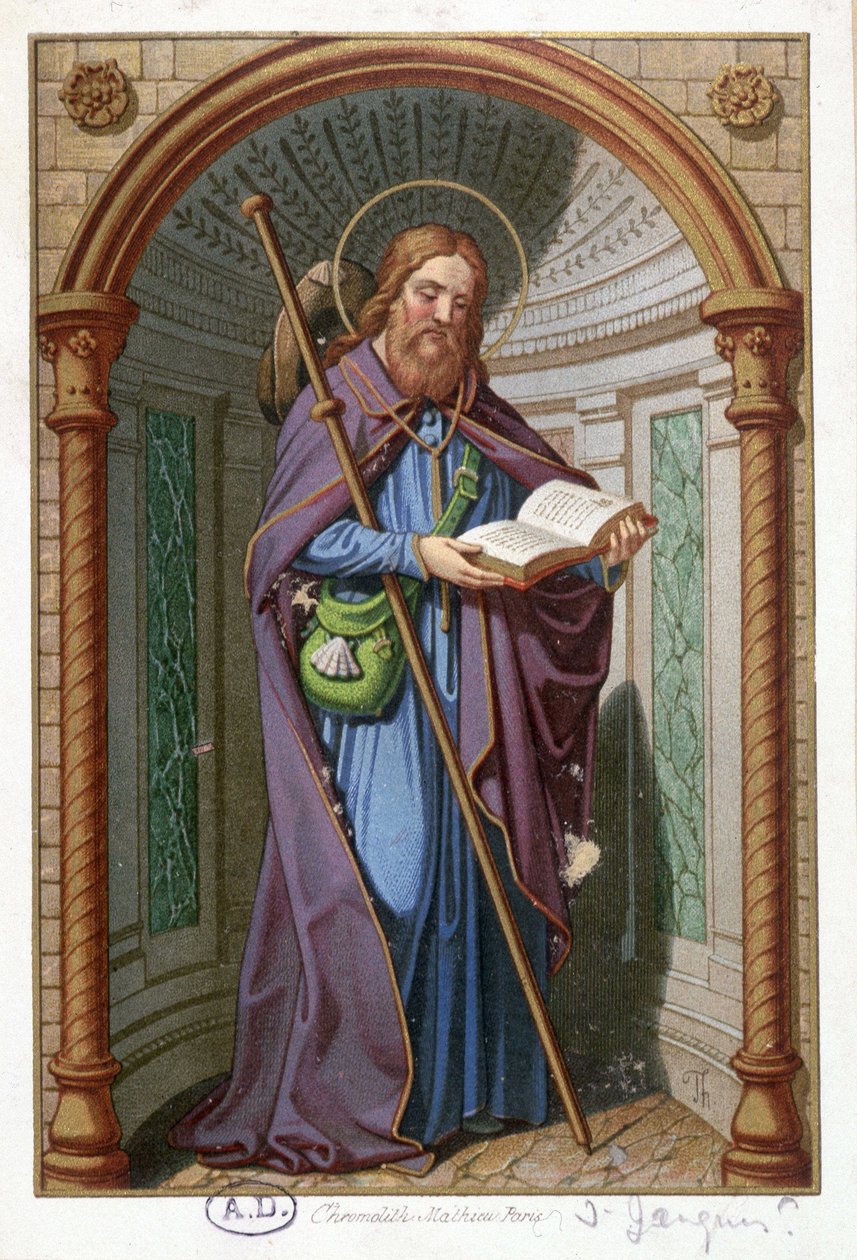 Saint James the Major okumasının portresi, Fransa 19. by French School