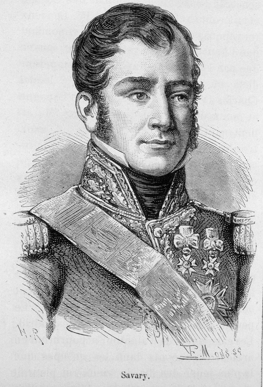 Savary'nin Portresi, Rovigo Dükü (1808), Fransız general ve politikacı (1774 - 1833) - Henri Martin tarafından "" L'Histoire de France "" da by French School