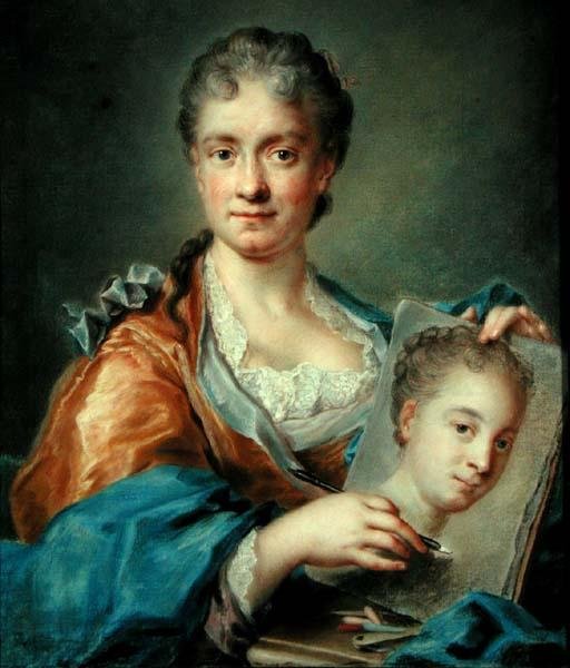 Portre çizen bir bayan portresi, c.1750