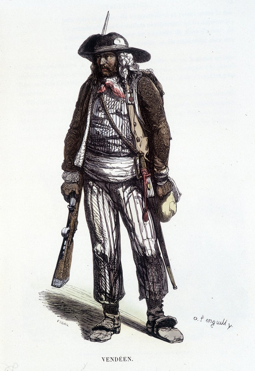 Bir satıcı karşı-devrimcisinin portresi. by French School