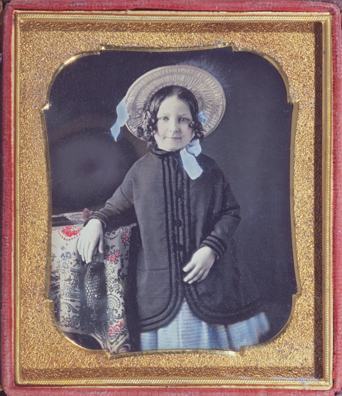 Genç bir kızın portresi, c.1845-50 (renkli dagerreyotipi) by French School