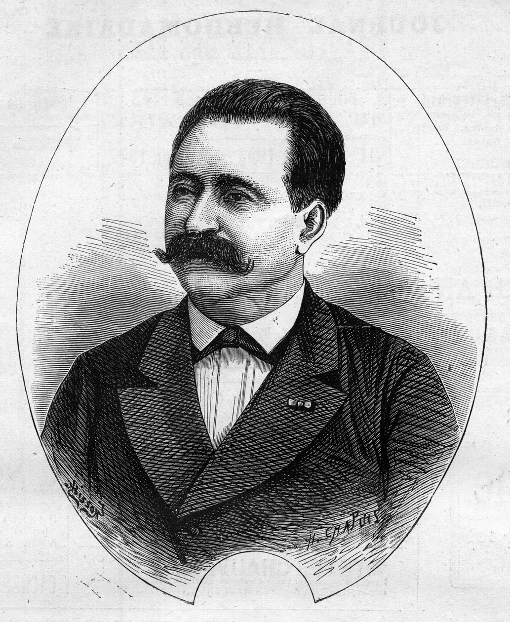 “” Doktor Nicolay”” portresi (Faure Nicolay, Fransız büyücü?). 9 Haziran 1877 tarihli “Le Monde Illustré” n°1052