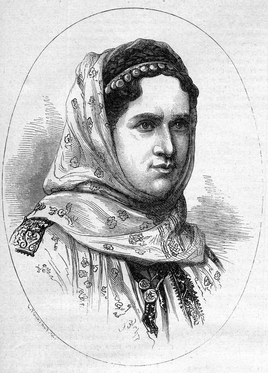 Romanya Prensesi Elisabeth Pauline Ottilie Louise de Wied (1839-1914), geleceğin Romanya Kralı 1. Charls