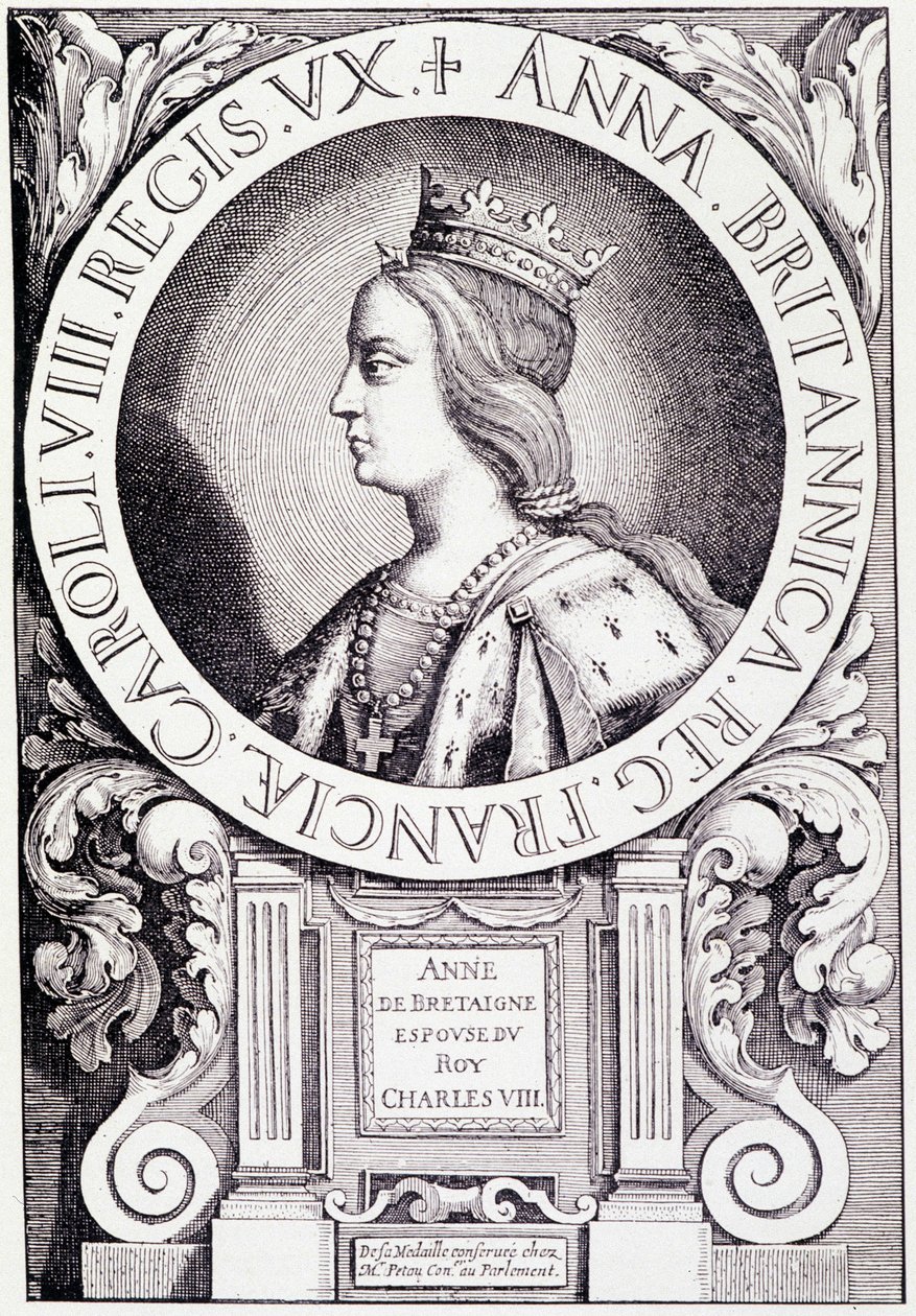 Fransa Kraliçesi Brittany Anne (1477-1514) portresi. Paul Lacroix