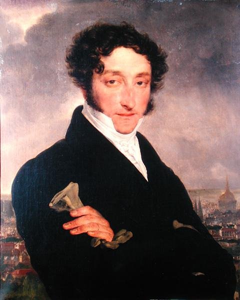 Portrenin Charles Nodier (1780-1844) olduğu tahmin ediliyor (tuval üzerine yağlı boya) by French School
