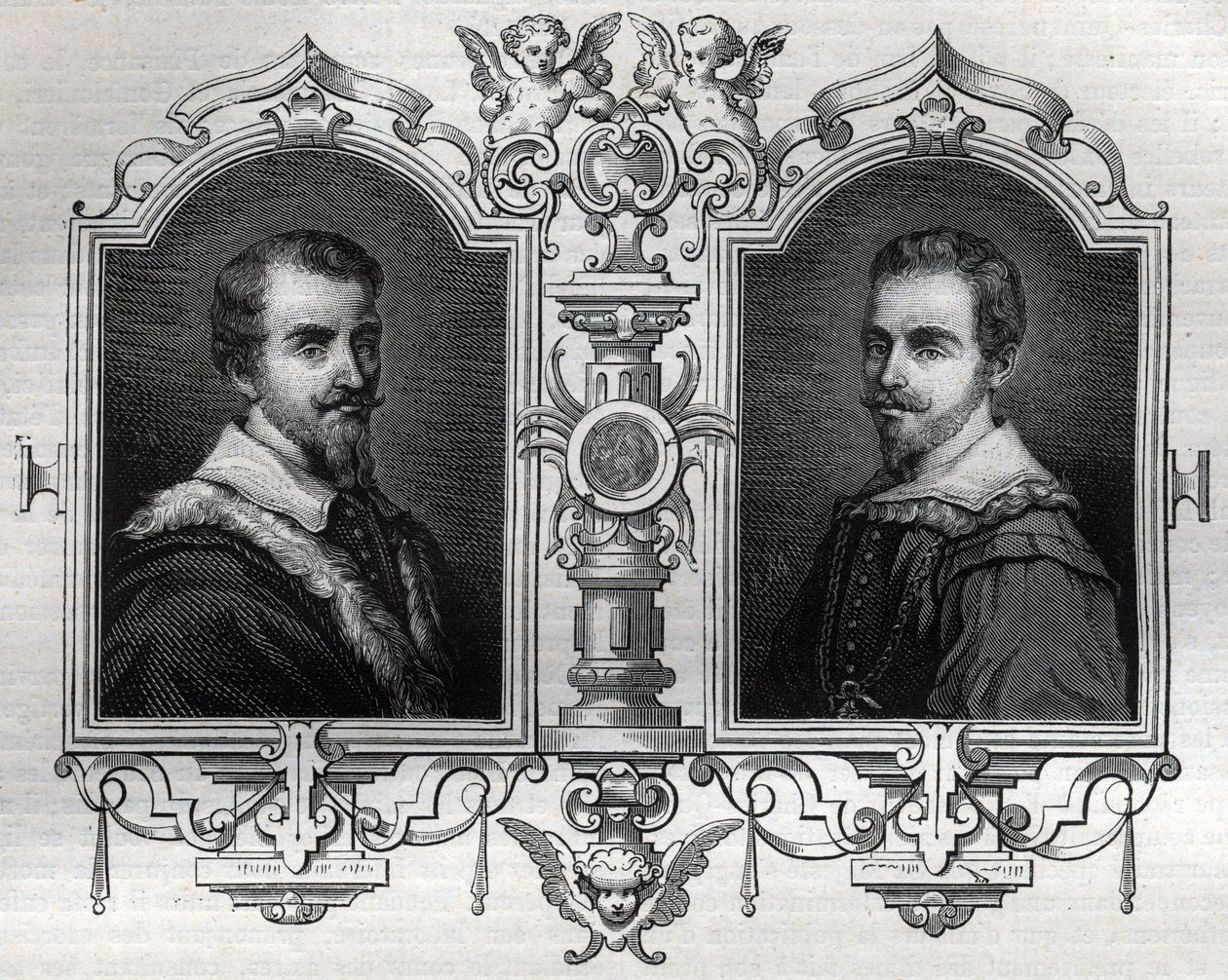 Horace (Orazio 1531-1553) ve Octave Farnese Octave (Ottavio) portreleri by French School