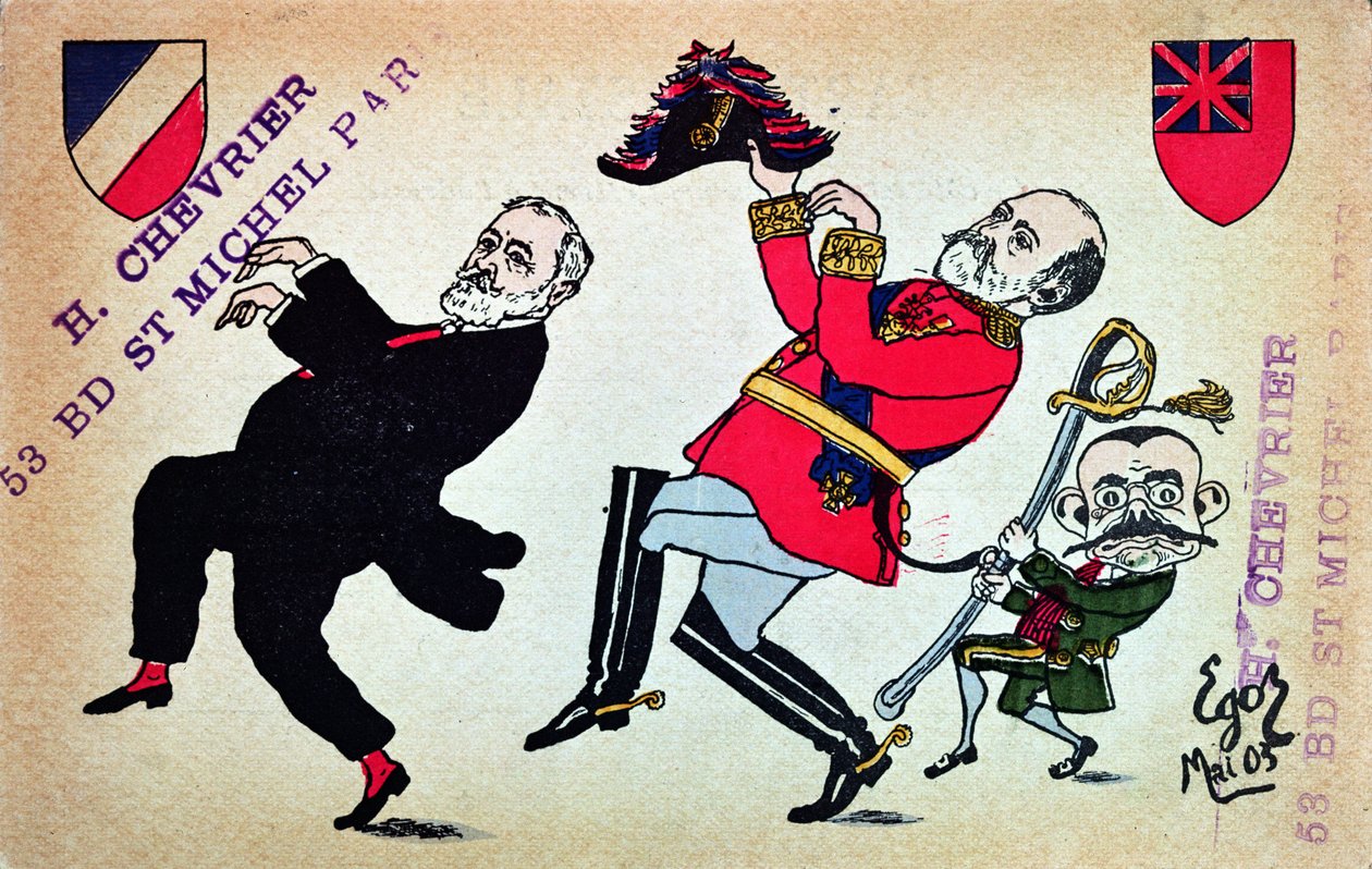 Başkan Loubet (1838-1929), Kral VII. Edward (1841-1910) ve Theophile Delcasse