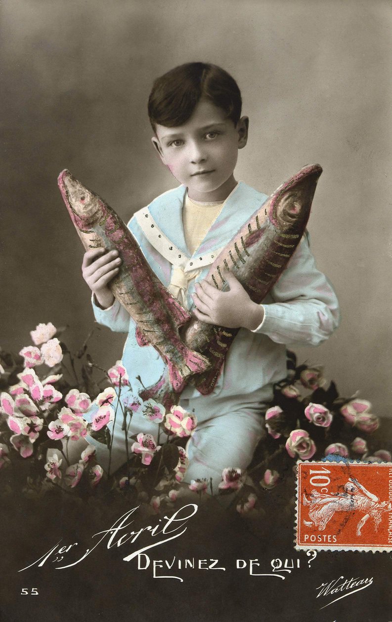 1 Nisan, 20. yüzyılın başlarındaki kartpostal by French School