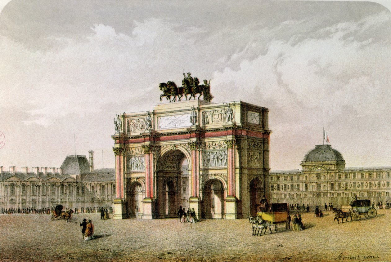 Arc de Triomphe du Carrousel, Paris kartpostalı by French School