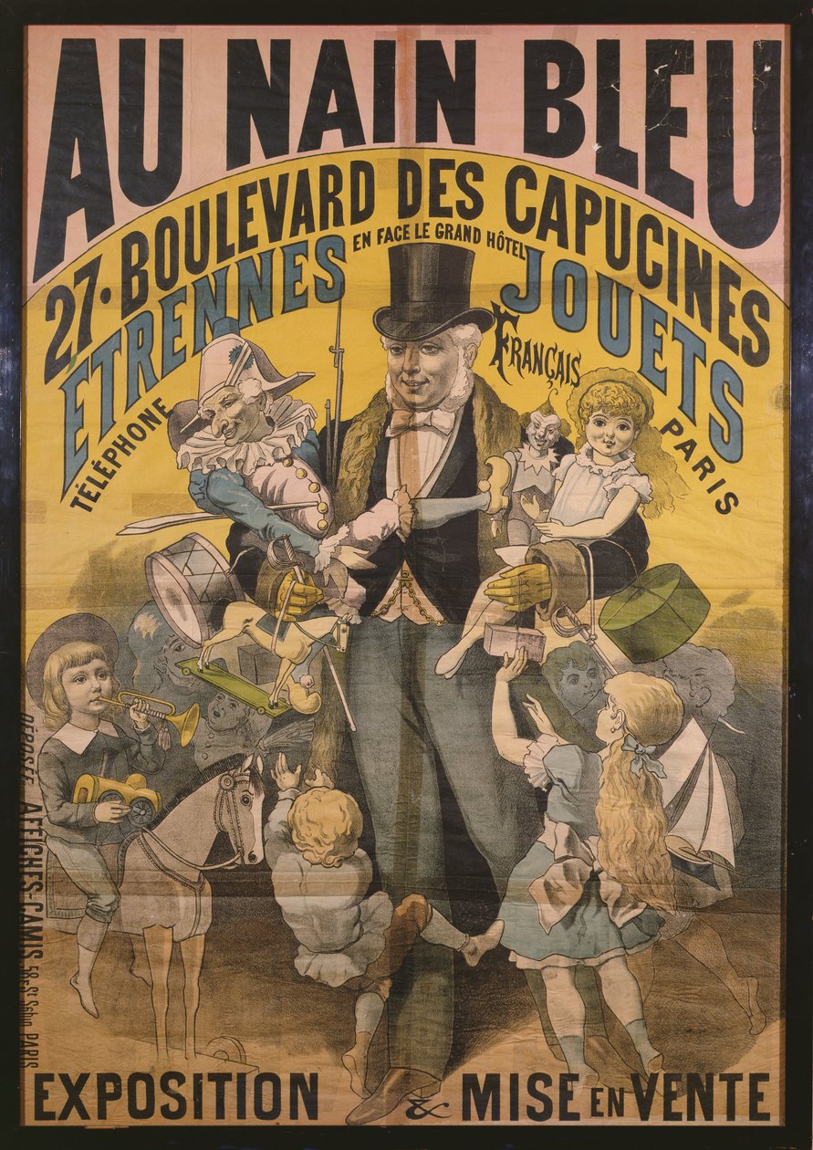 Afiş reklamı Au Nain Bleu, 1890 dolayları by French School