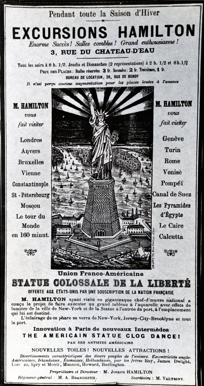 Poster reklam Gezileri Hamilton, c.1890 by French School