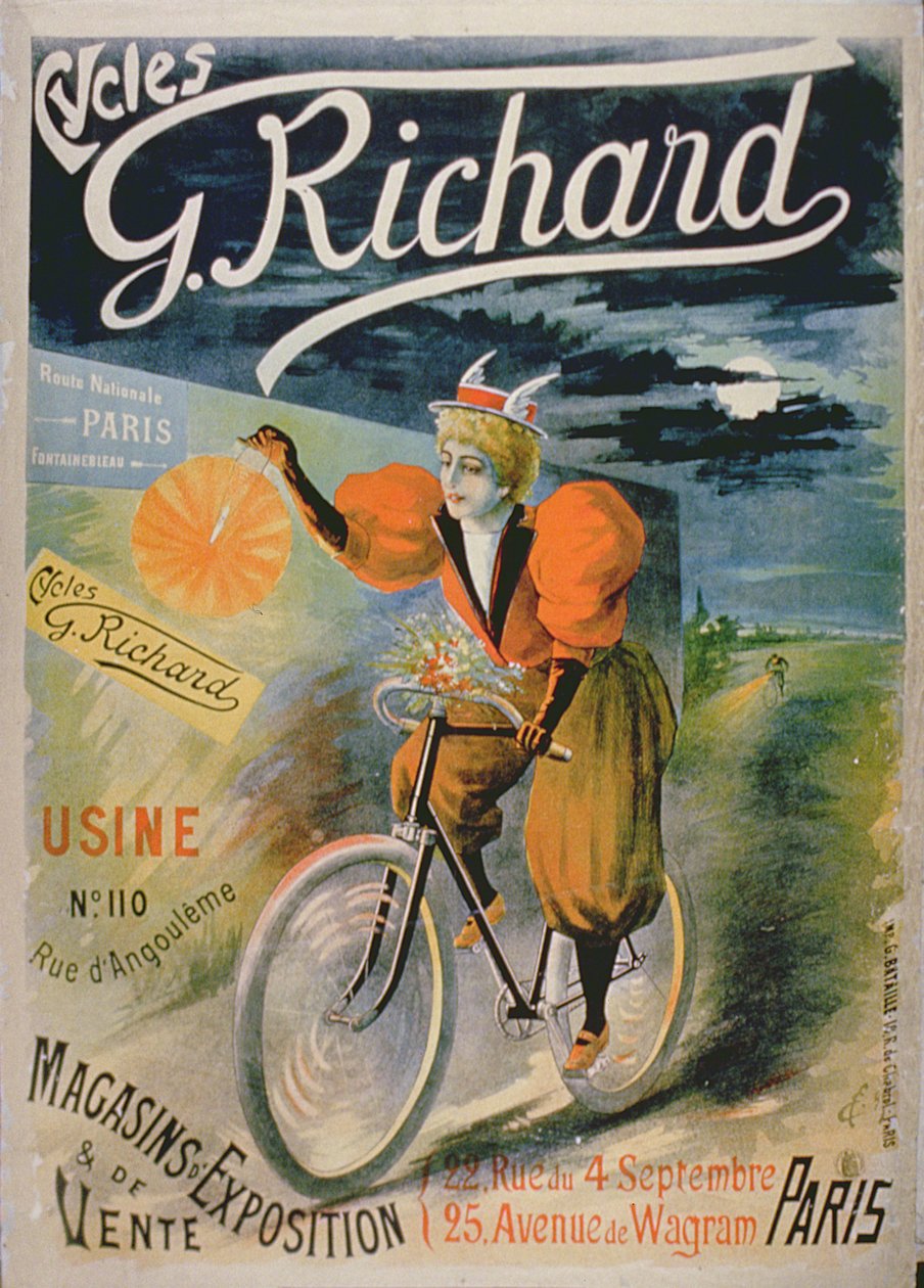 Poster reklamı G. Richard Cycles, Paris by French School