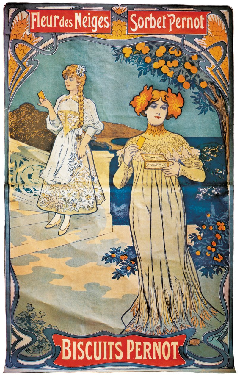 Pernod bisküvilerinin afiş reklamı, 1897 by French School