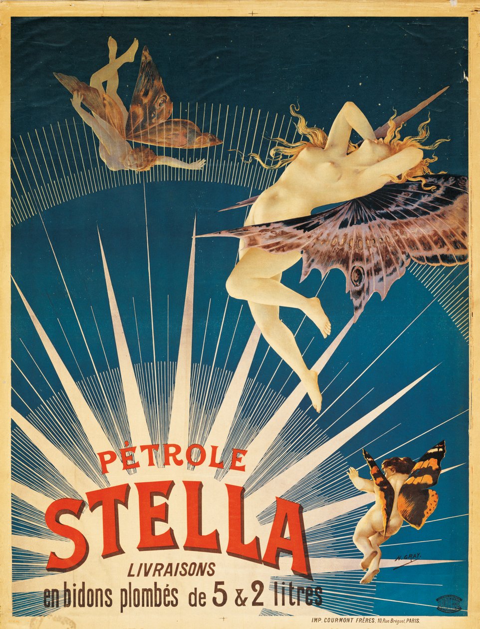 Poster reklam Stella petrol, 1897 by French School