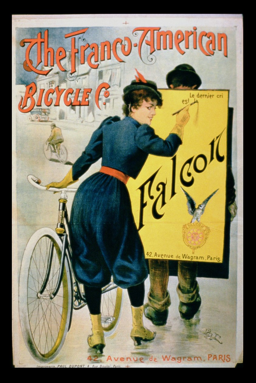 Poster reklamı The Franco-American Bicycle Co., Paris by French School