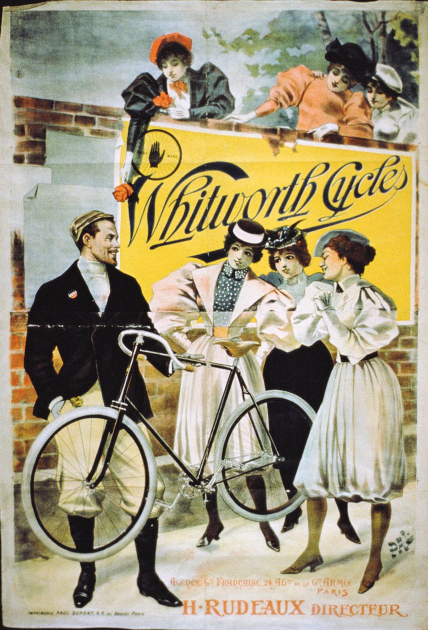 Poster reklamı Whitworth Cycles, Paris by French School