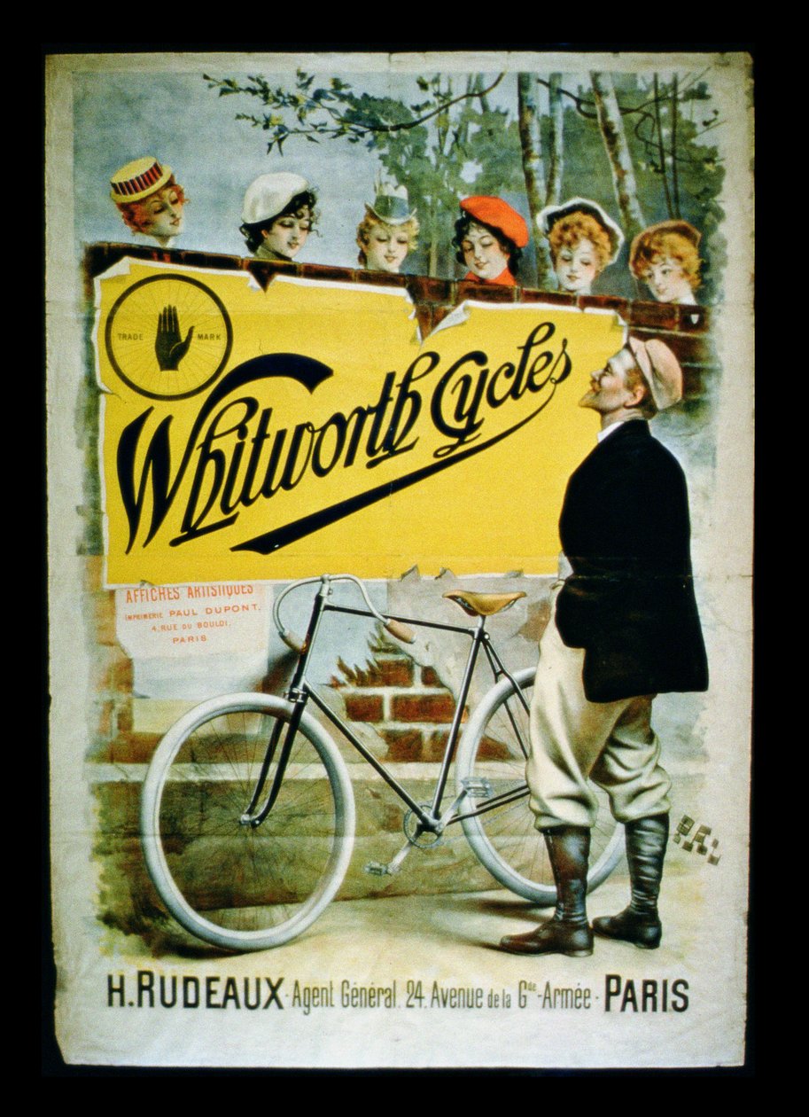 Poster reklamı Whitworth Cycles, Paris by French School