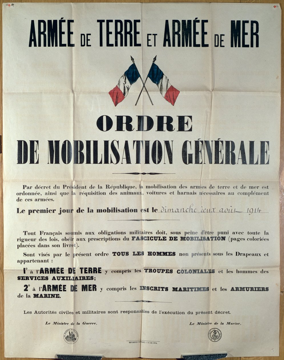 Ministere de la Guerre et de la Marine tarafından Fransa