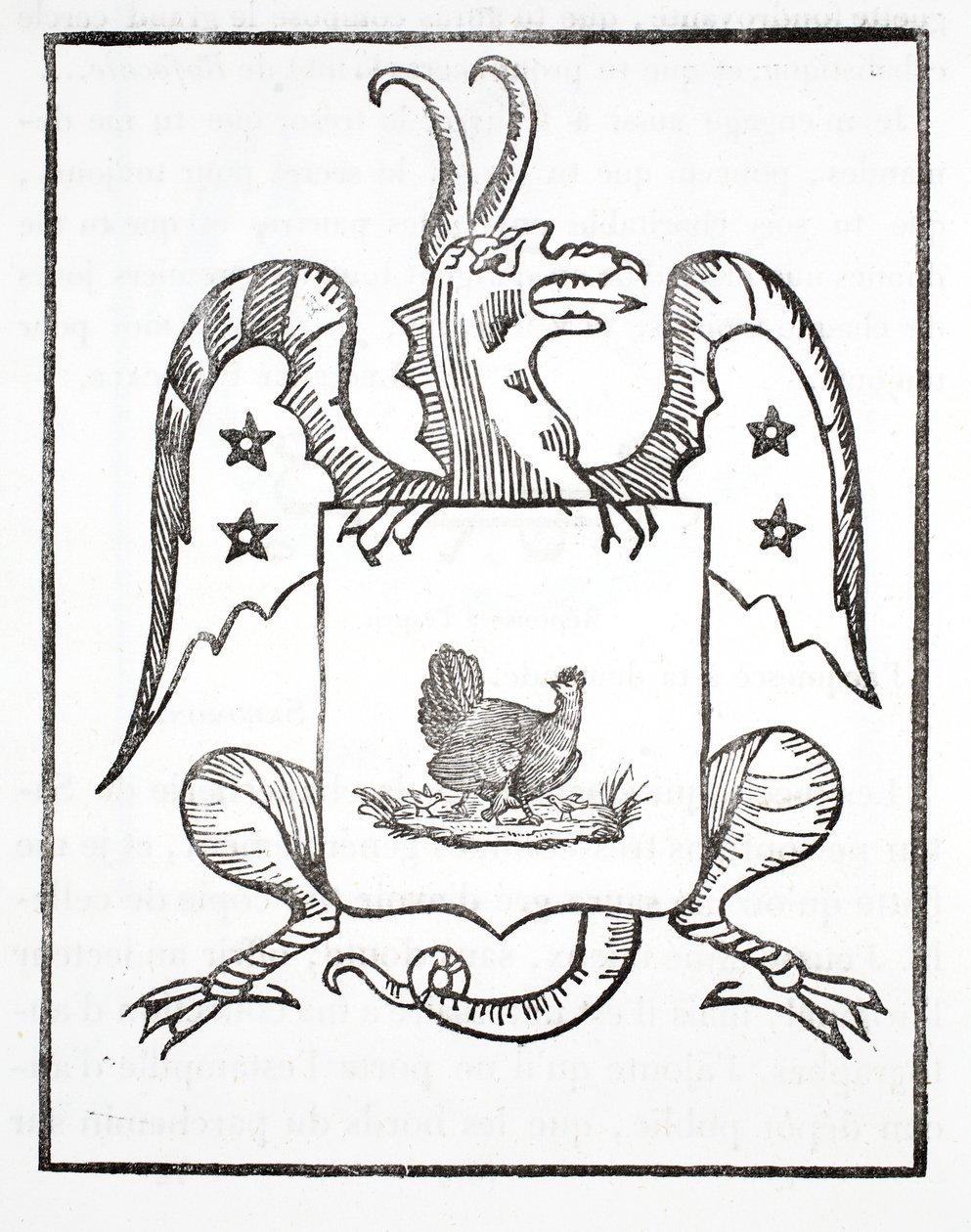 Poule Noire, ön yazı, Kızıl Ejderha by French School