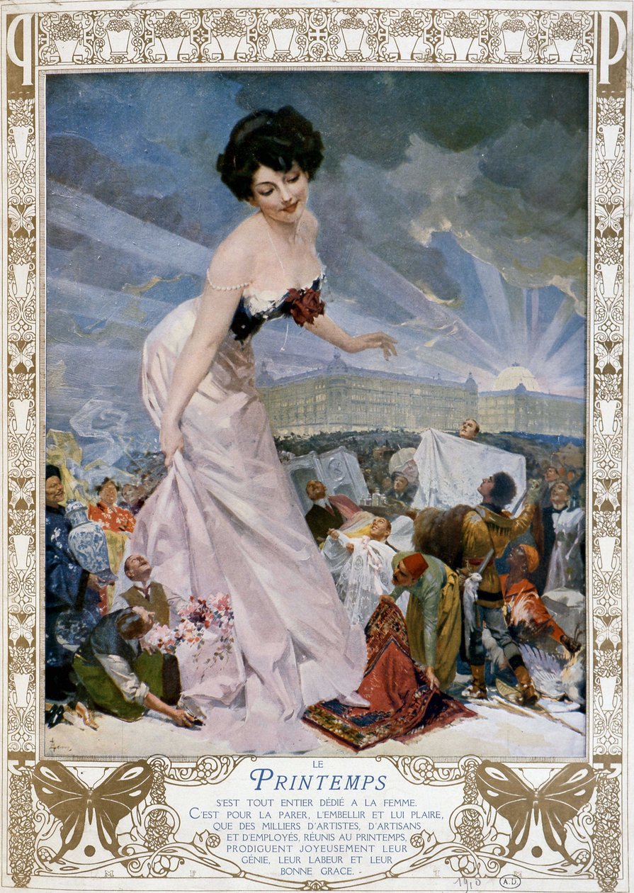 Printemps kendini kadınlara adadı... - Le Printemps mağazasının reklamı. 1910. ¿ by French School