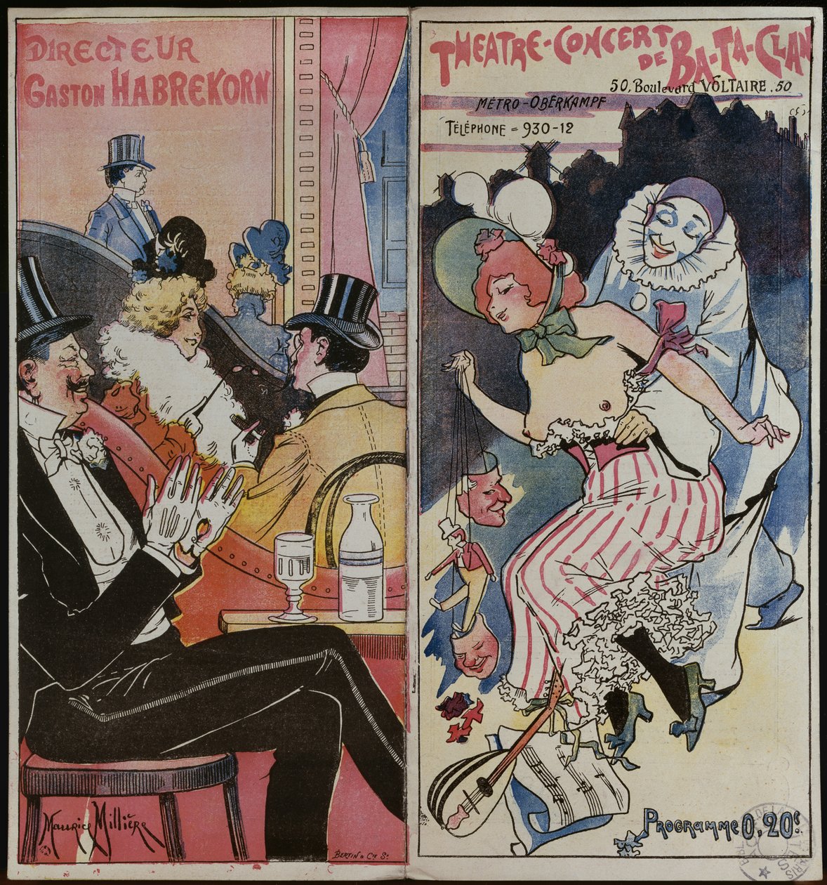 Ba-ta-klan Kafe Konseri Programı, c.1905 by French School