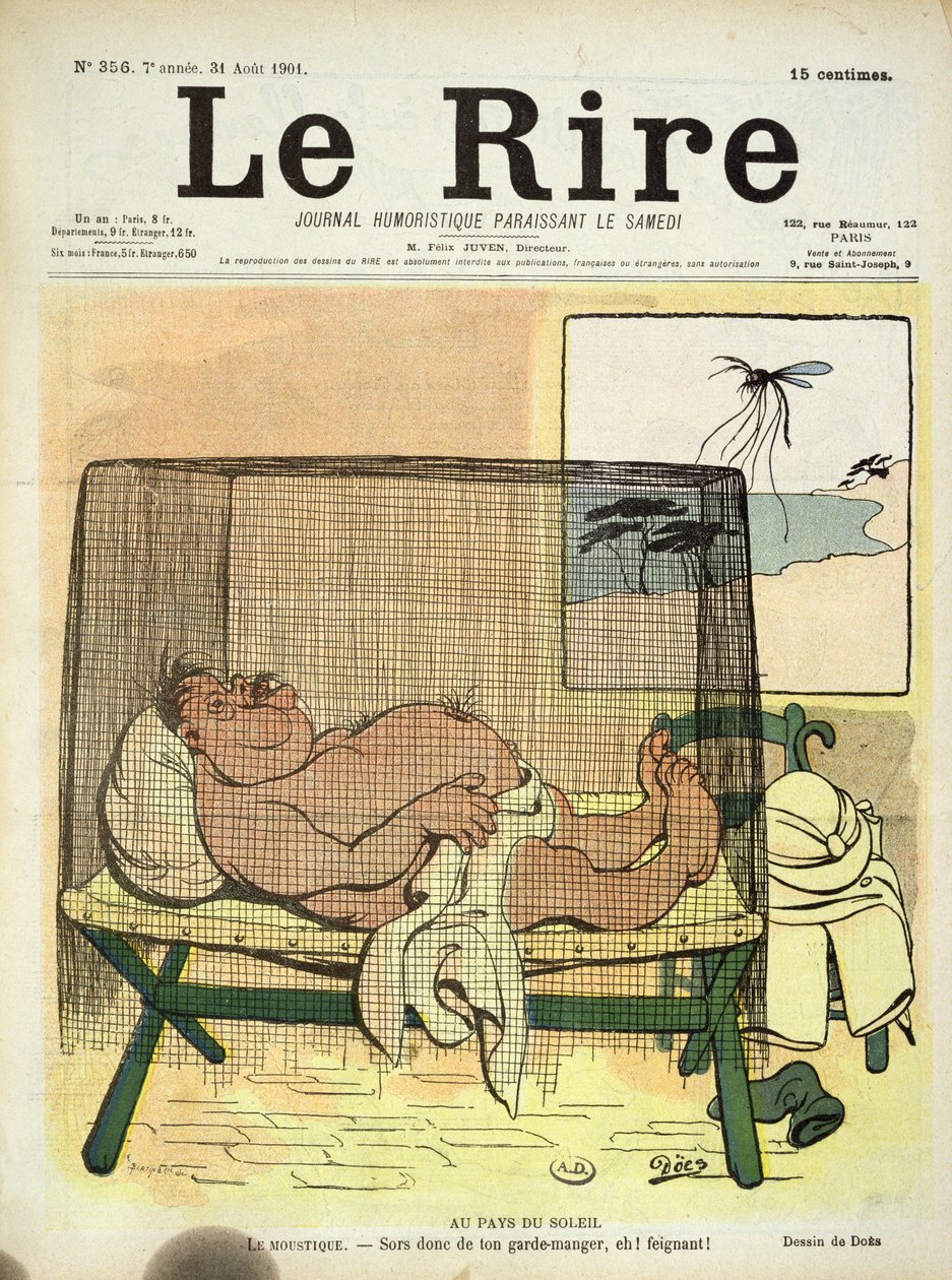 Kolonilerdeki sivrisineklerden korunma, Le Rire, 31 Ağustos 1901 by French School