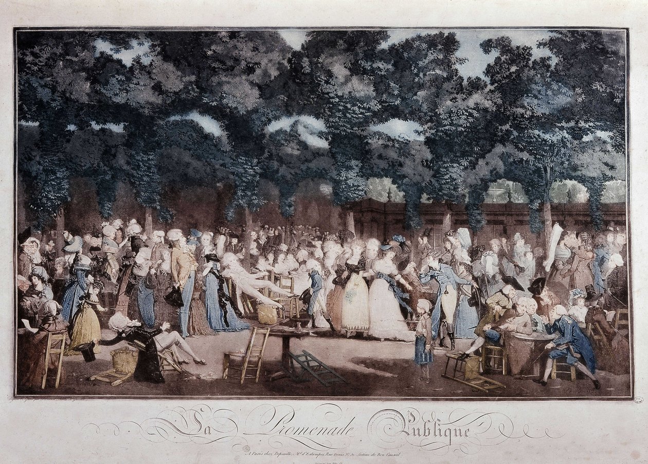 Halka açık gezinti yeri, 18. yüzyılın sonlarında by French School
